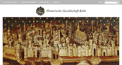 Desktop Screenshot of historische-gesellschaft-koeln.de