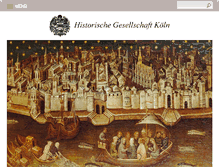 Tablet Screenshot of historische-gesellschaft-koeln.de